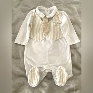 CHICCO Gentleman Baby Boy Footie, vest and detachable tie